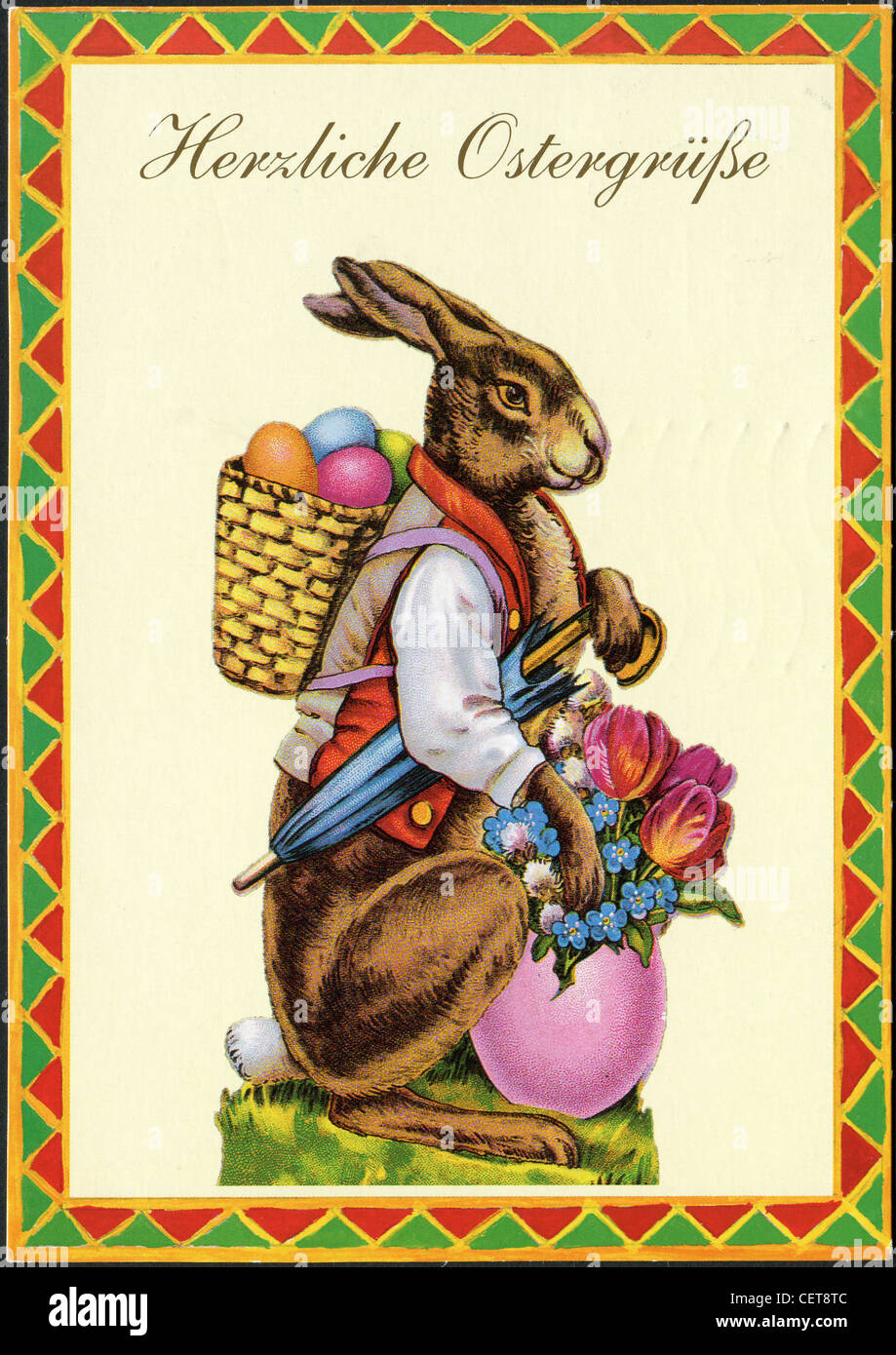 GERMANY CIRCA 1999 Easter postcard printed in Germany show a