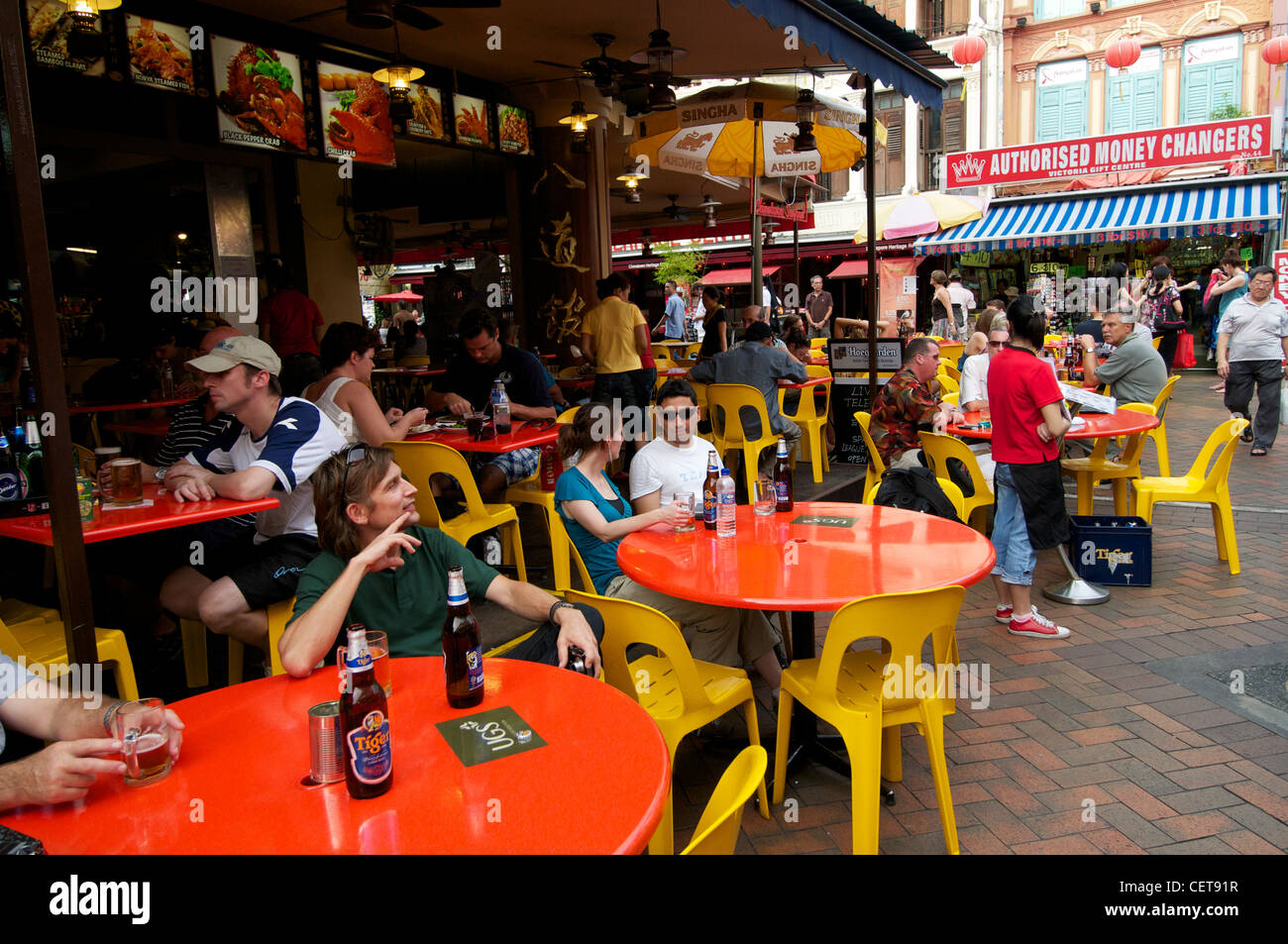 Outdoor restaurant / bar in Little India Singapore Stock Photo Alamy