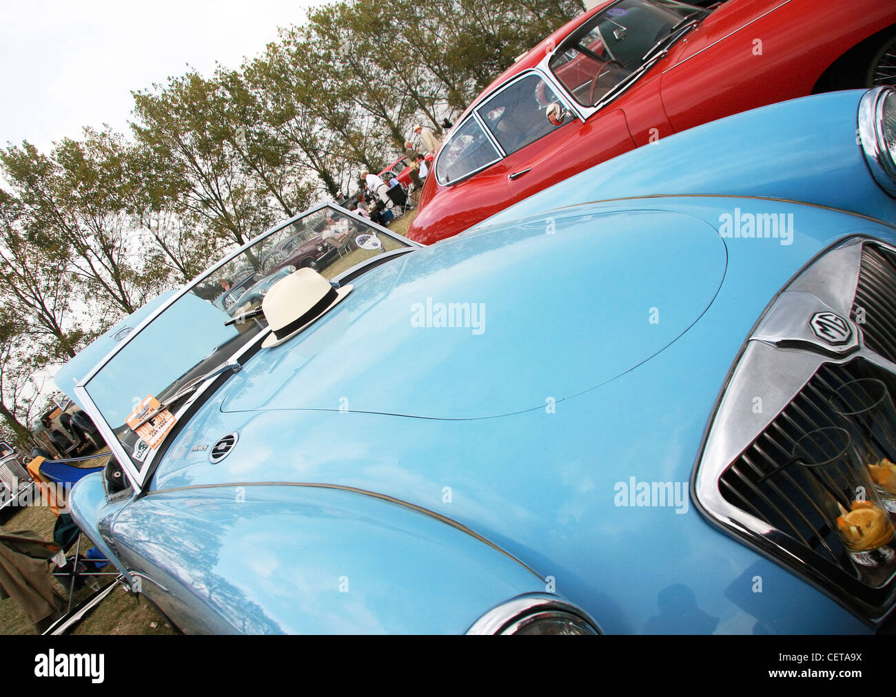 Classic cars at Goodwood Revival. Stock Photo