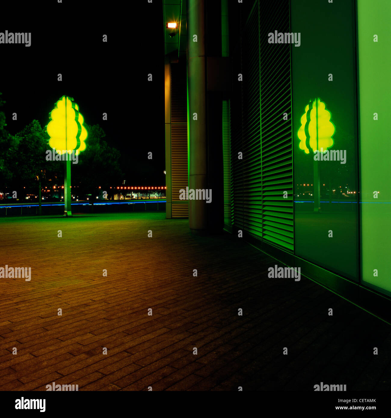 An artificial tree on the South Bank in London Stock Photo Alamy