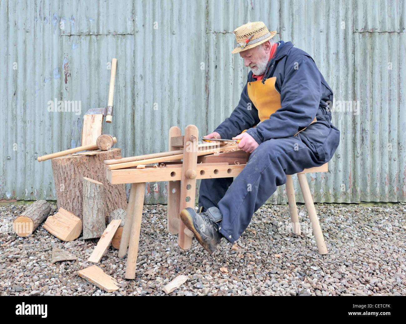 traditional-english-carpenter-at-work-stock-photo-alamy