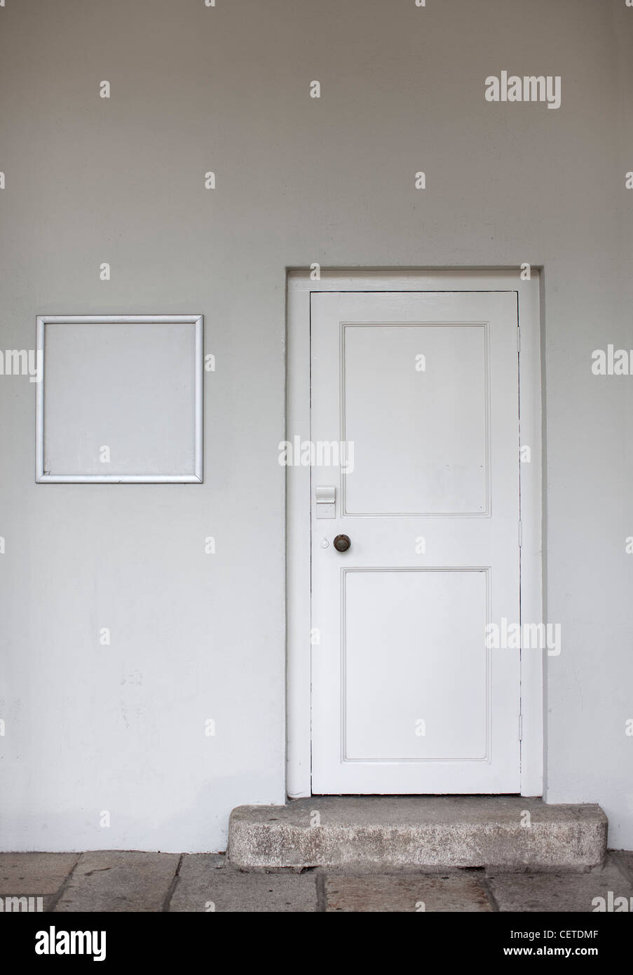 completely white doorway Stock Photo