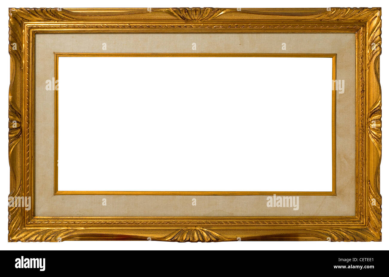 Antique golden frame Stock Photo Alamy