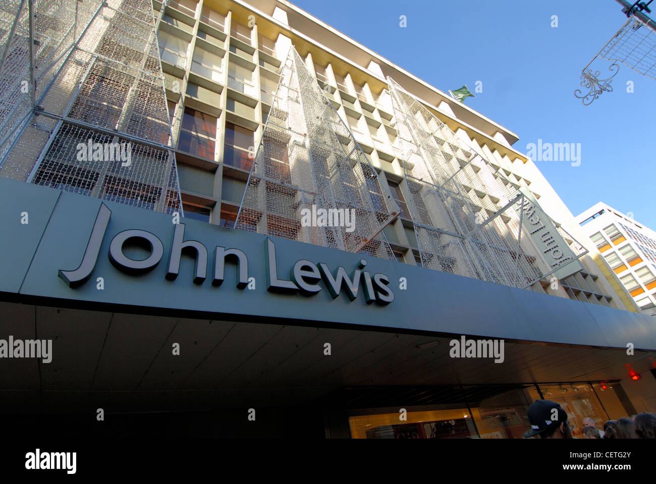 John Lewis shop front in Oxford Street. The business was founded in