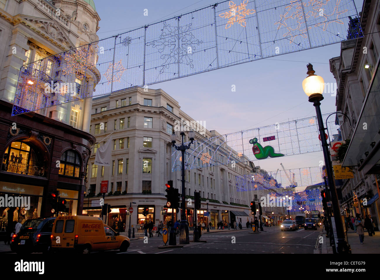Christmas lights in Regent Street. Named after the Prince Regent (later