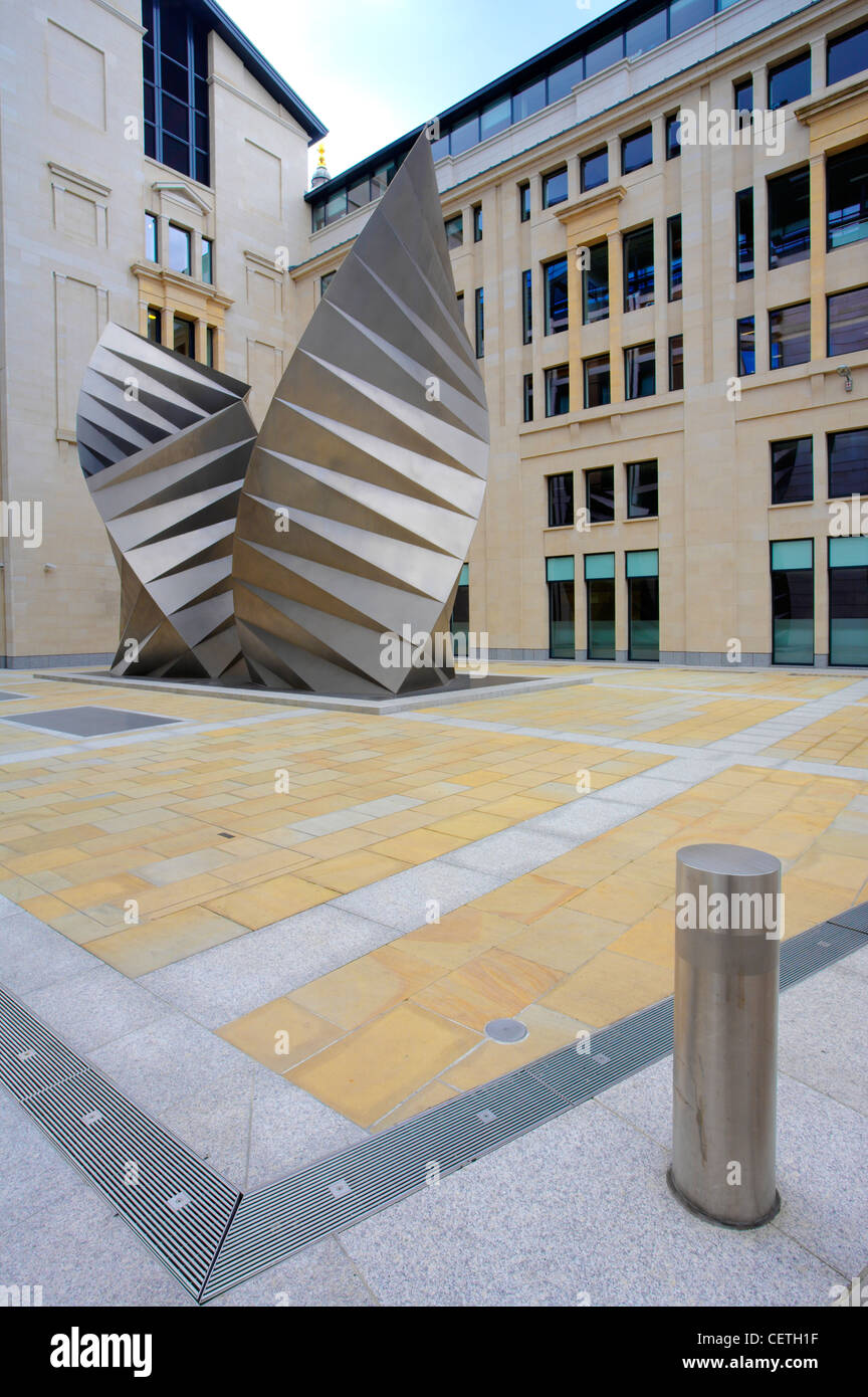 Thomas Heatherwicks functional sculpture in Bishop's Square. The piece serves as a ventilation for electrical transformers. Stock Photo