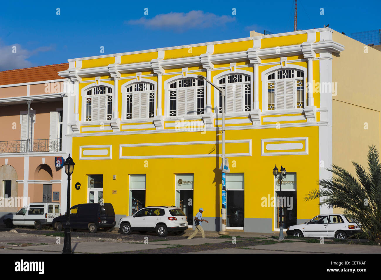 Rua Santo Antonio, Mindelo, Sao Vicente, Cape Verde Islands, Africa Stock Photo