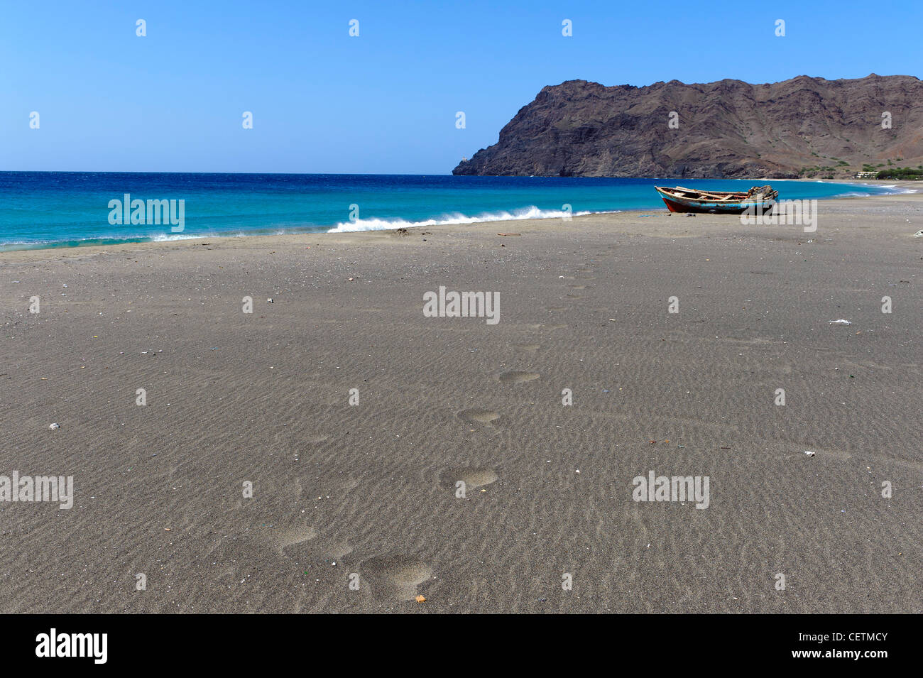 Beach of Sao Pedro, Sao Vicente, Cape Verde Islands, Africa Stock Photo