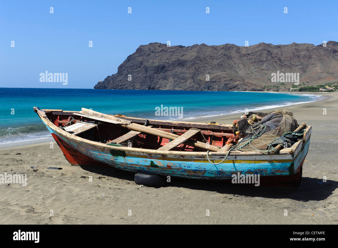 Beach of Sao Pedro, Sao Vicente, Cape Verde Islands, Africa Stock Photo