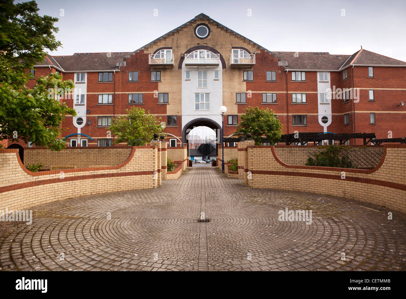 UK, Wales, Swansea, Maritime Quarter, Trawler Road, housing development on site of former docks Stock Photo