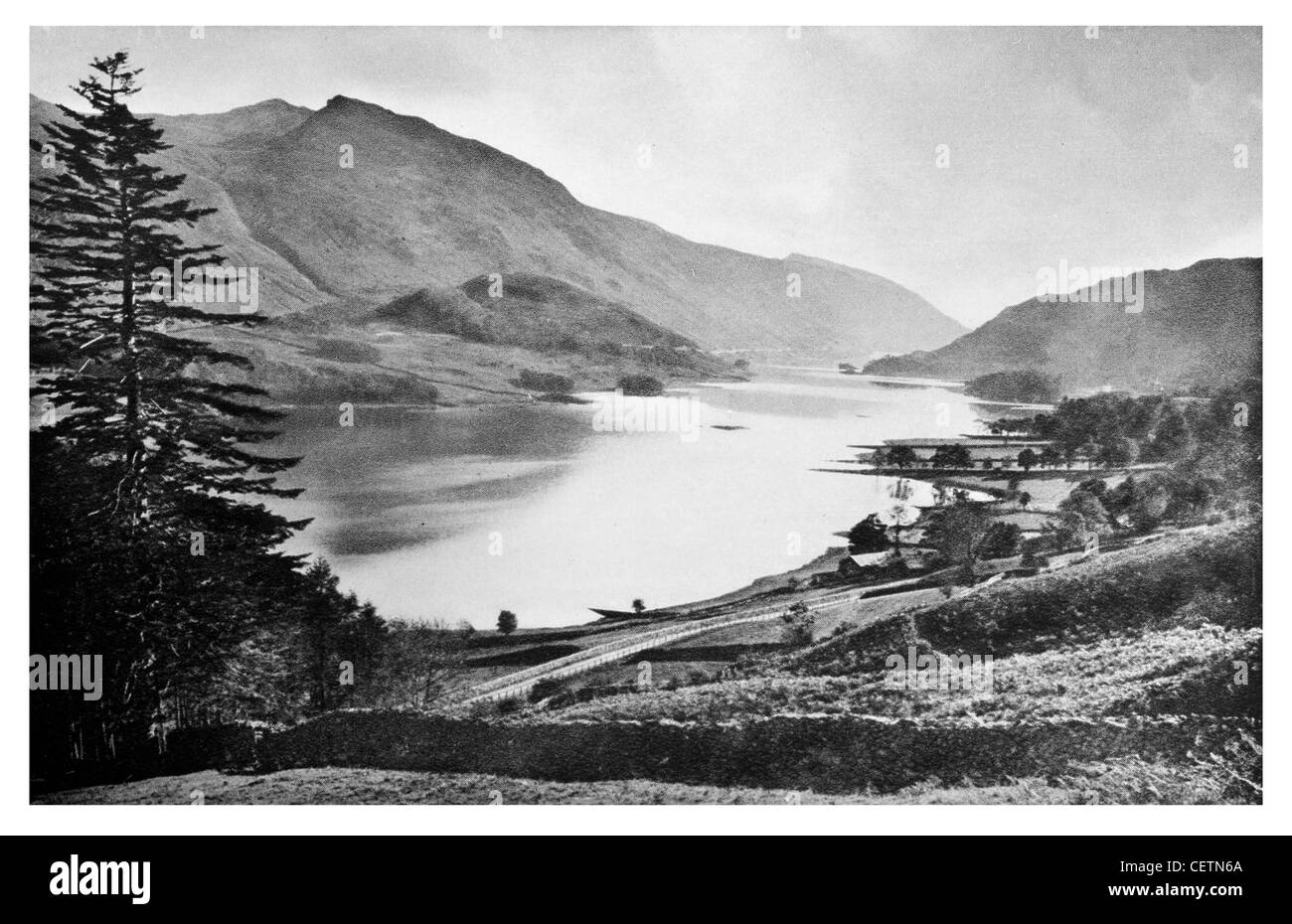 Thirlmere and Helvellyn Stock Photo