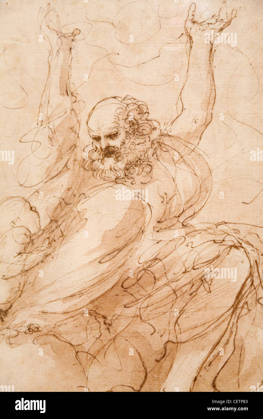 Guercino - the prophet Jeremiah - the Ashmolean Museum Oxford Stock Photo