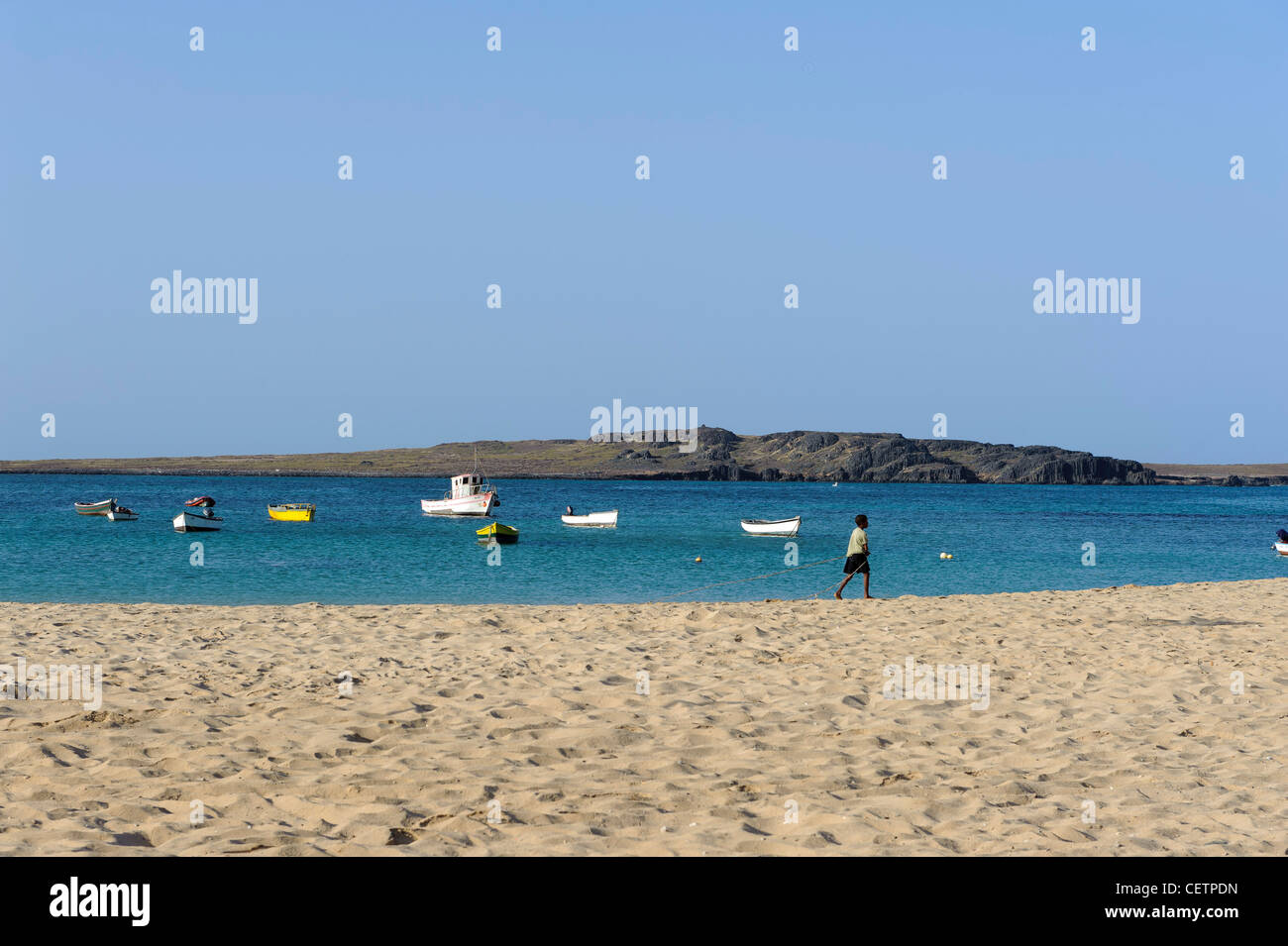 beach of Sal Rei, Boa Vista, Cape Verde Islands, Africa Strand von Sal Rei, Boa Vista, Kapverden, Afrika Stock Photo
