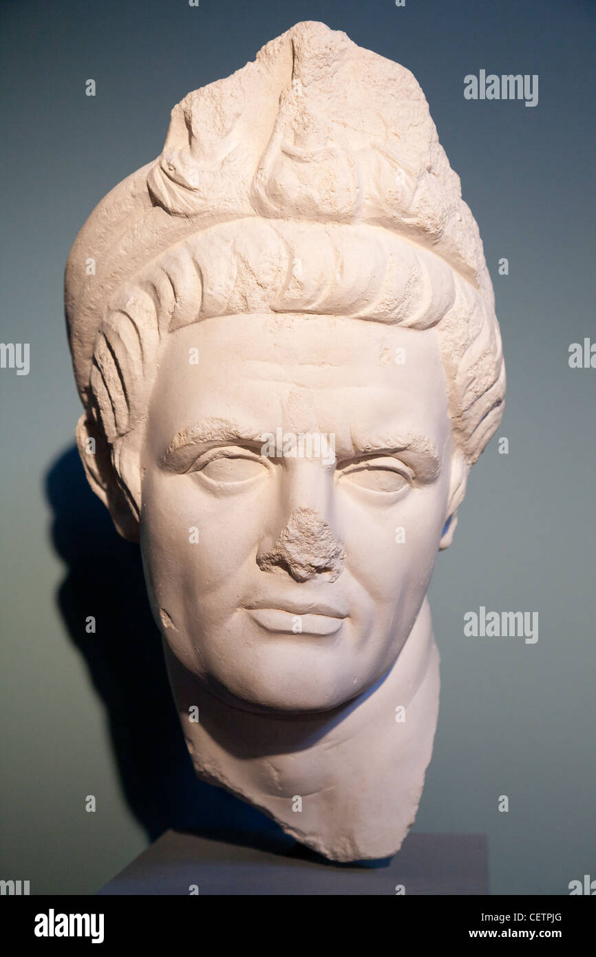 Priest wearing crown from Aphrodisias - the Ashmolean Museum, Oxford Stock Photo