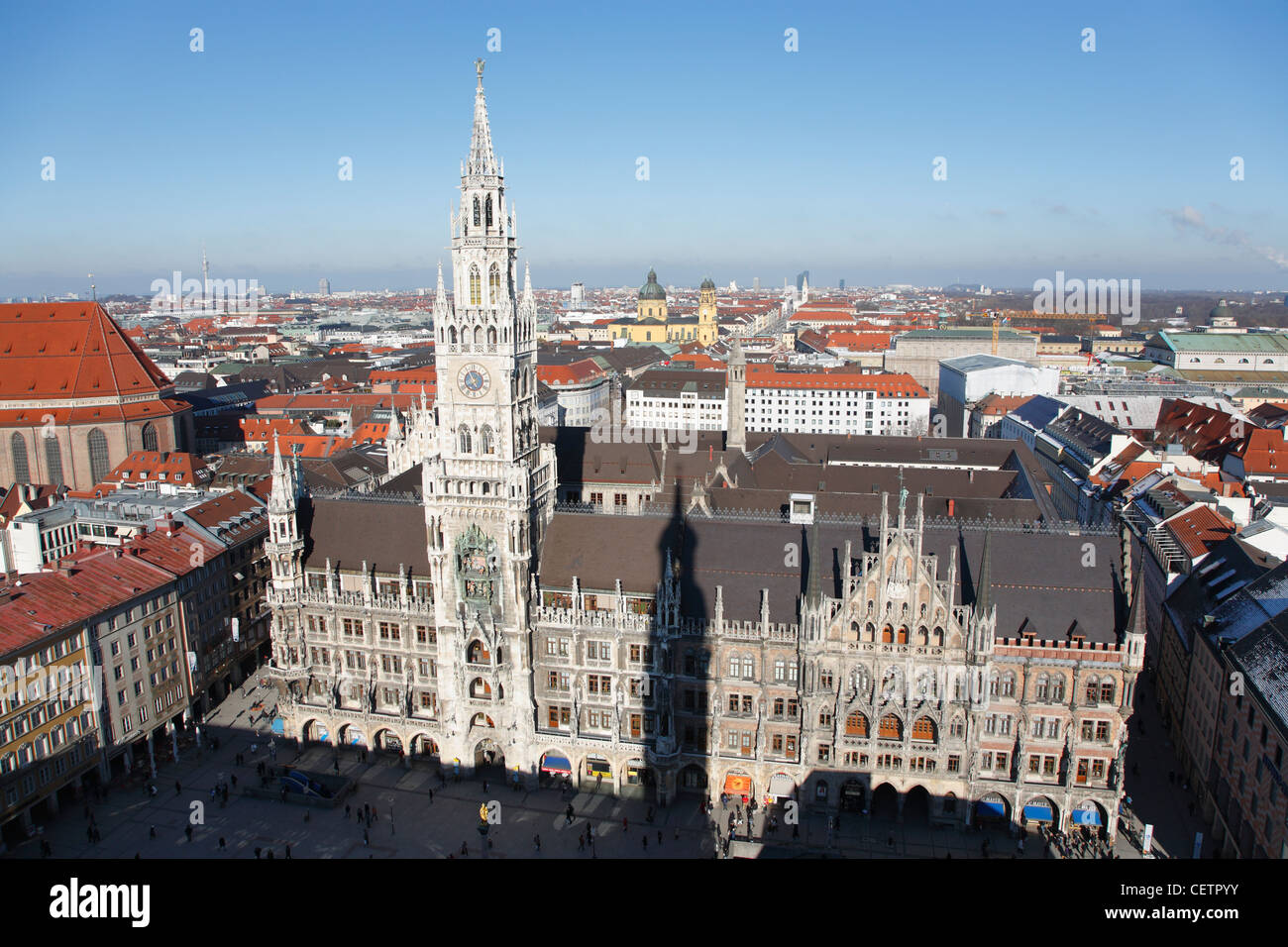 The Town Hall on Marienplatz, Munich, Bavaria, Germany Stock Photo