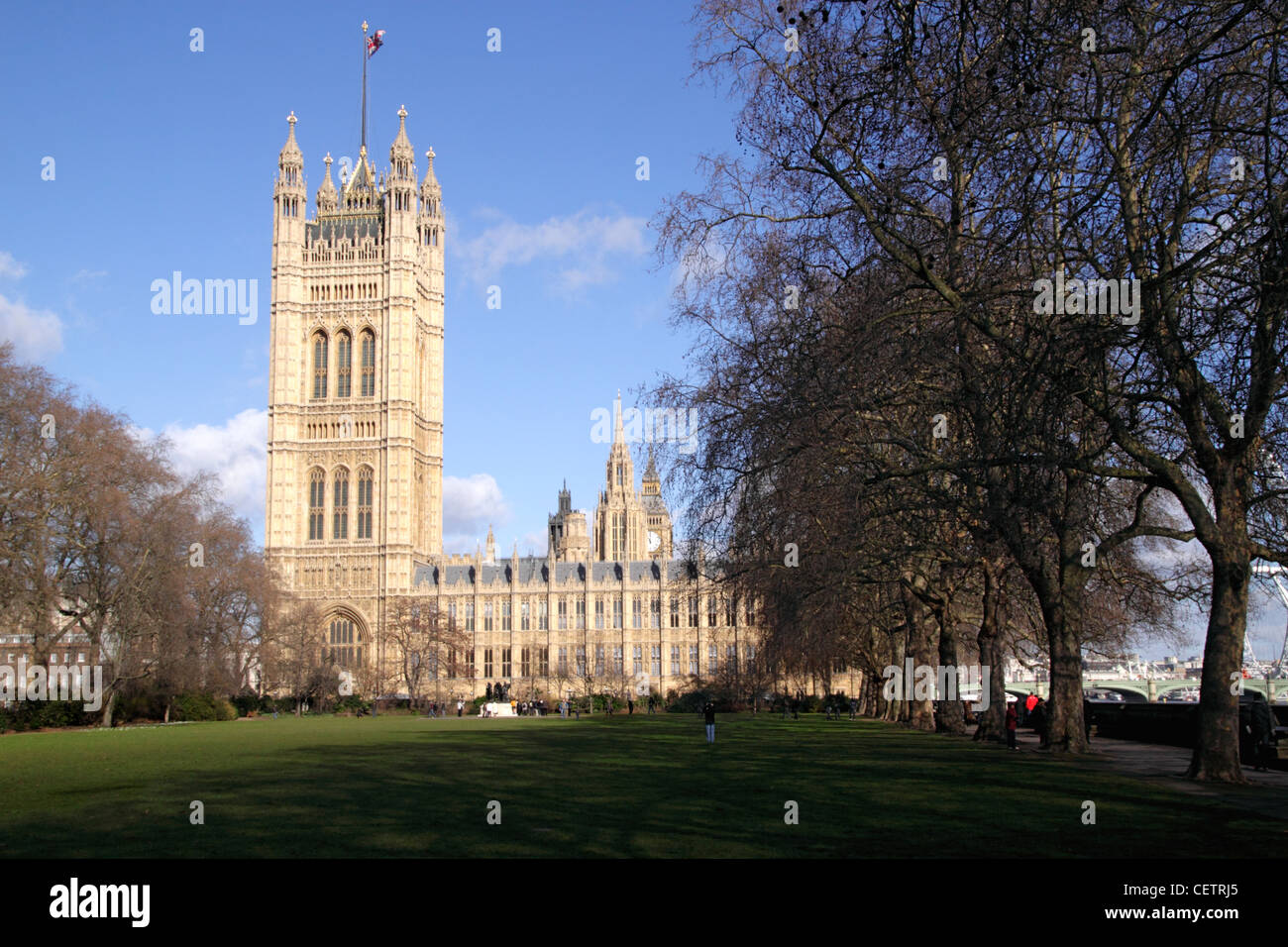 Victoria Tower Houses of Parliament Westminster London Stock Photo