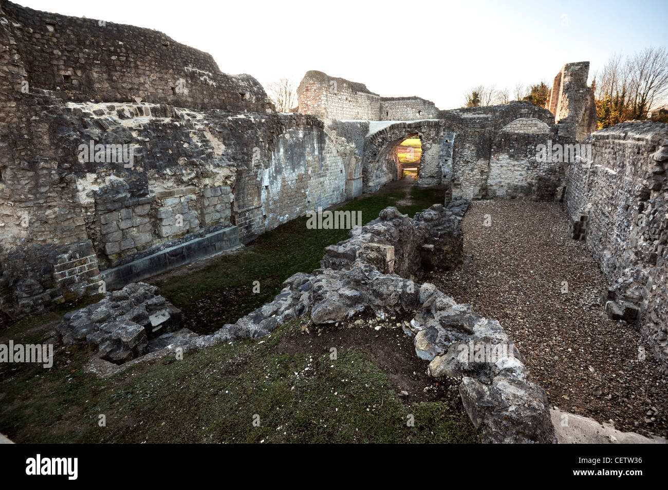 Lewes Priory Ruins, Cluniac monastery destroyed in the Reformation Stock Photo