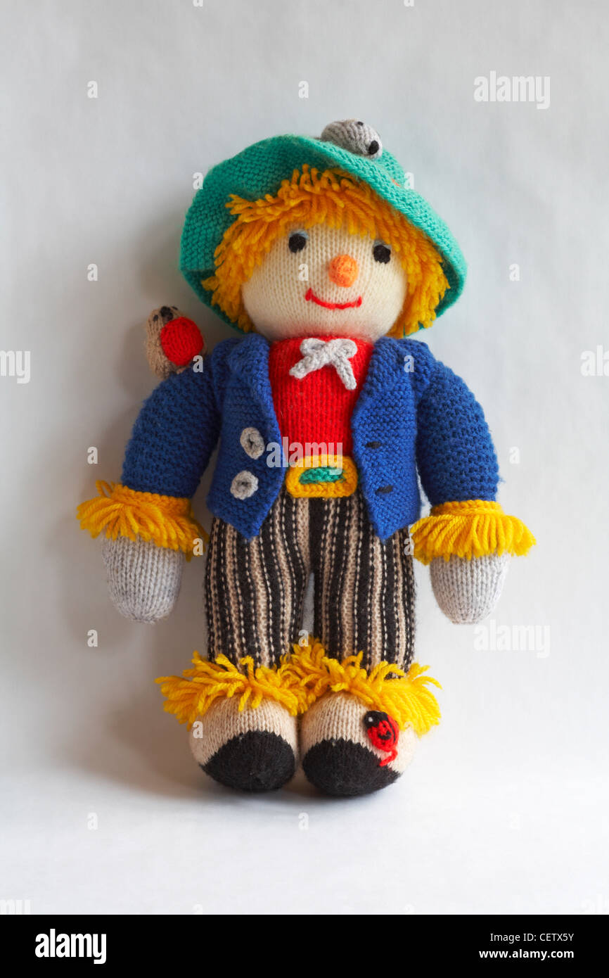 Knitted discount scarecrow doll