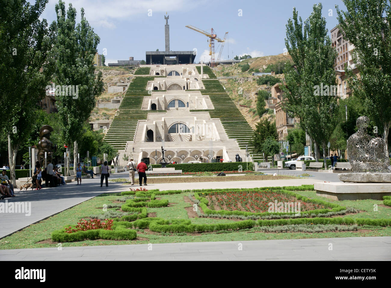 Armenia, Yerevan, Cafesjian Museum of Art and the Cascade Stock Photo