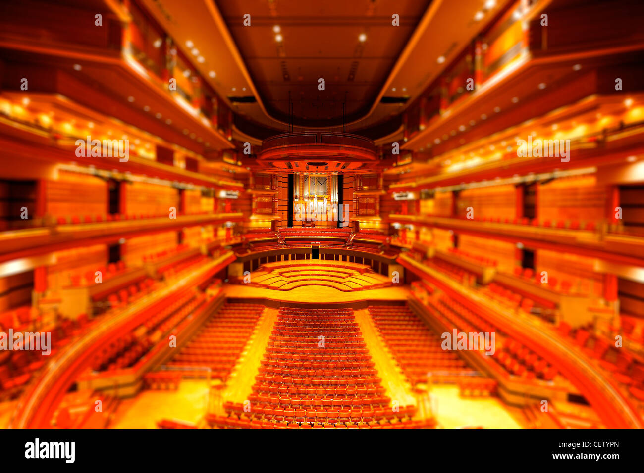 Symphony Hall interior. Birmingham, West Midlands, England, UK Stock Photo