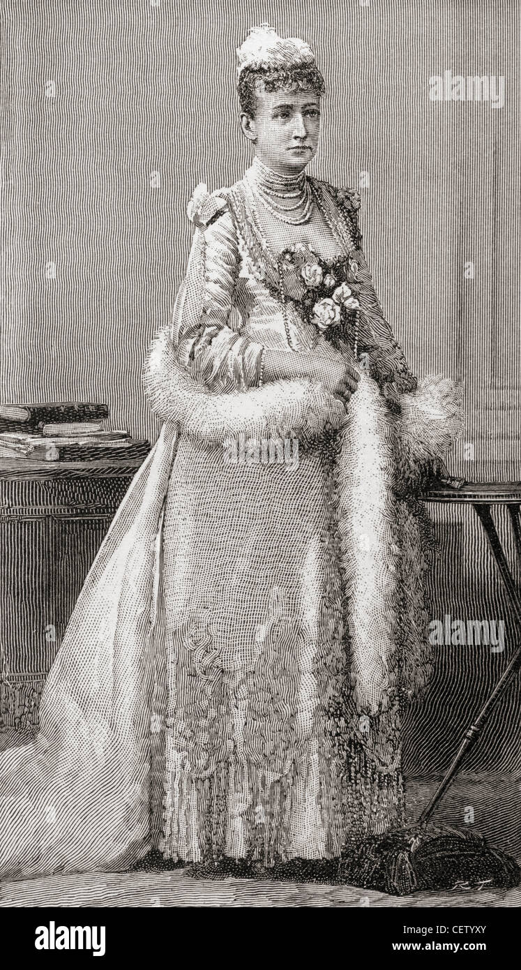 Louise of Hesse-Kassel, 1817 - 1898. German Princess and, from 15 November 1863, queen consort to King Christian IX of Denmark. Stock Photo