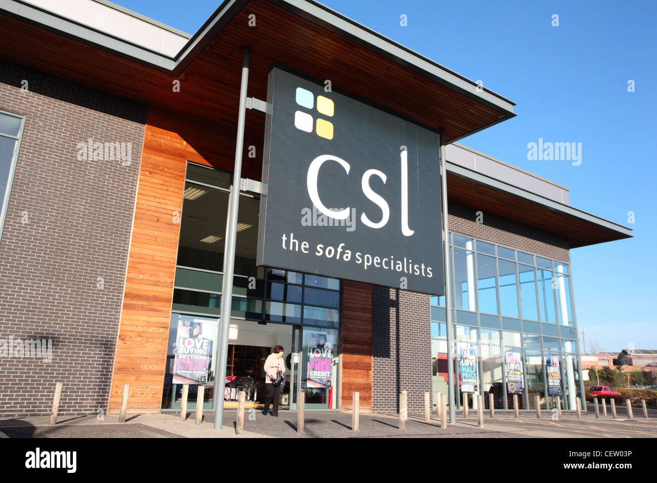 CSL the sofa specialists store Stock Photo