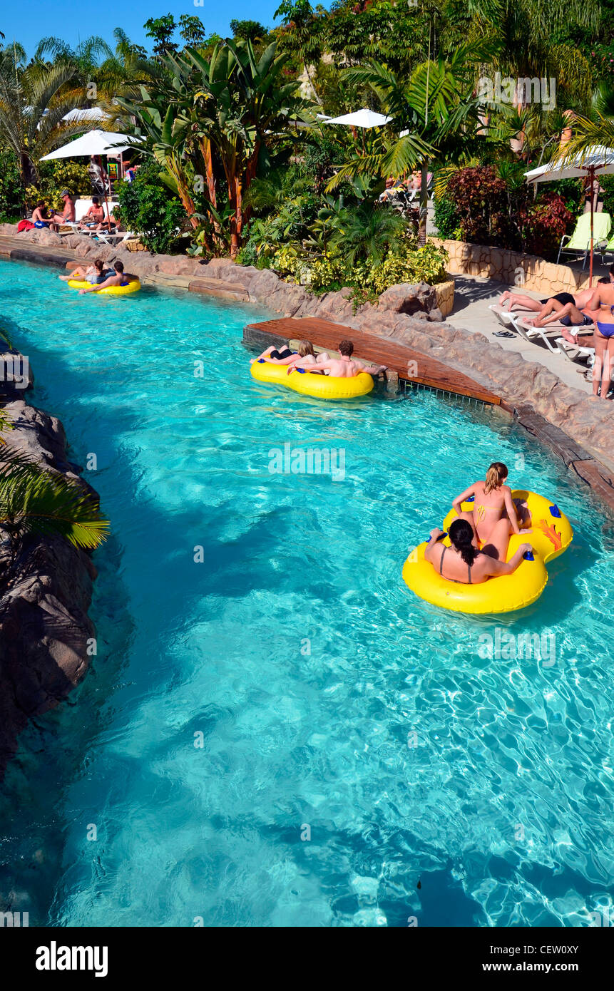 Siam Park, Water Kingdom Theme Park, Costa Adeje, Tenerife, Canary Islands, Spain Stock Photo