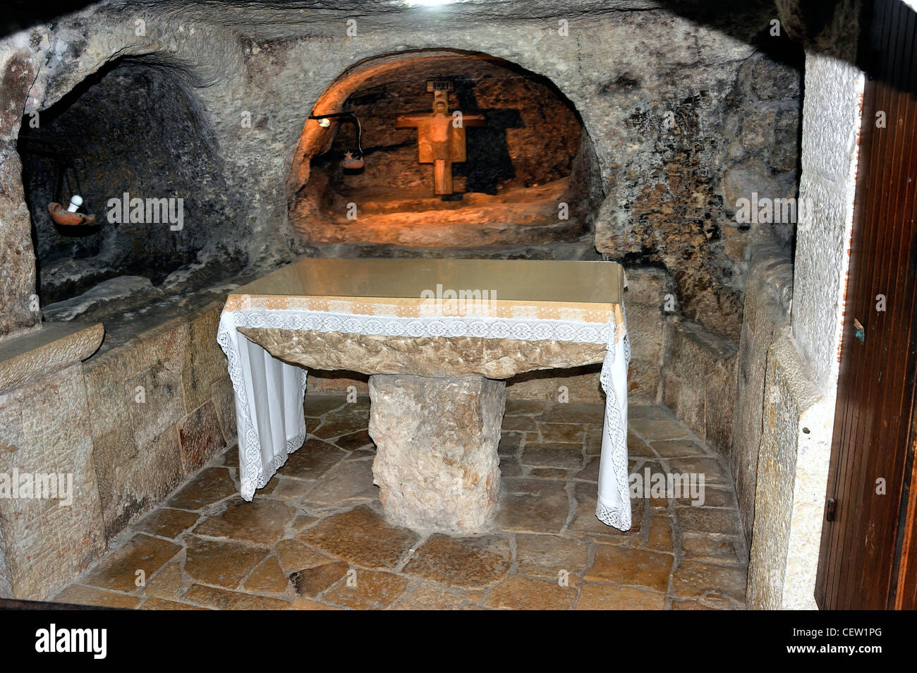 Grotto of Innocent in The Church Of The Nativity, Bethlehem Stock Photo