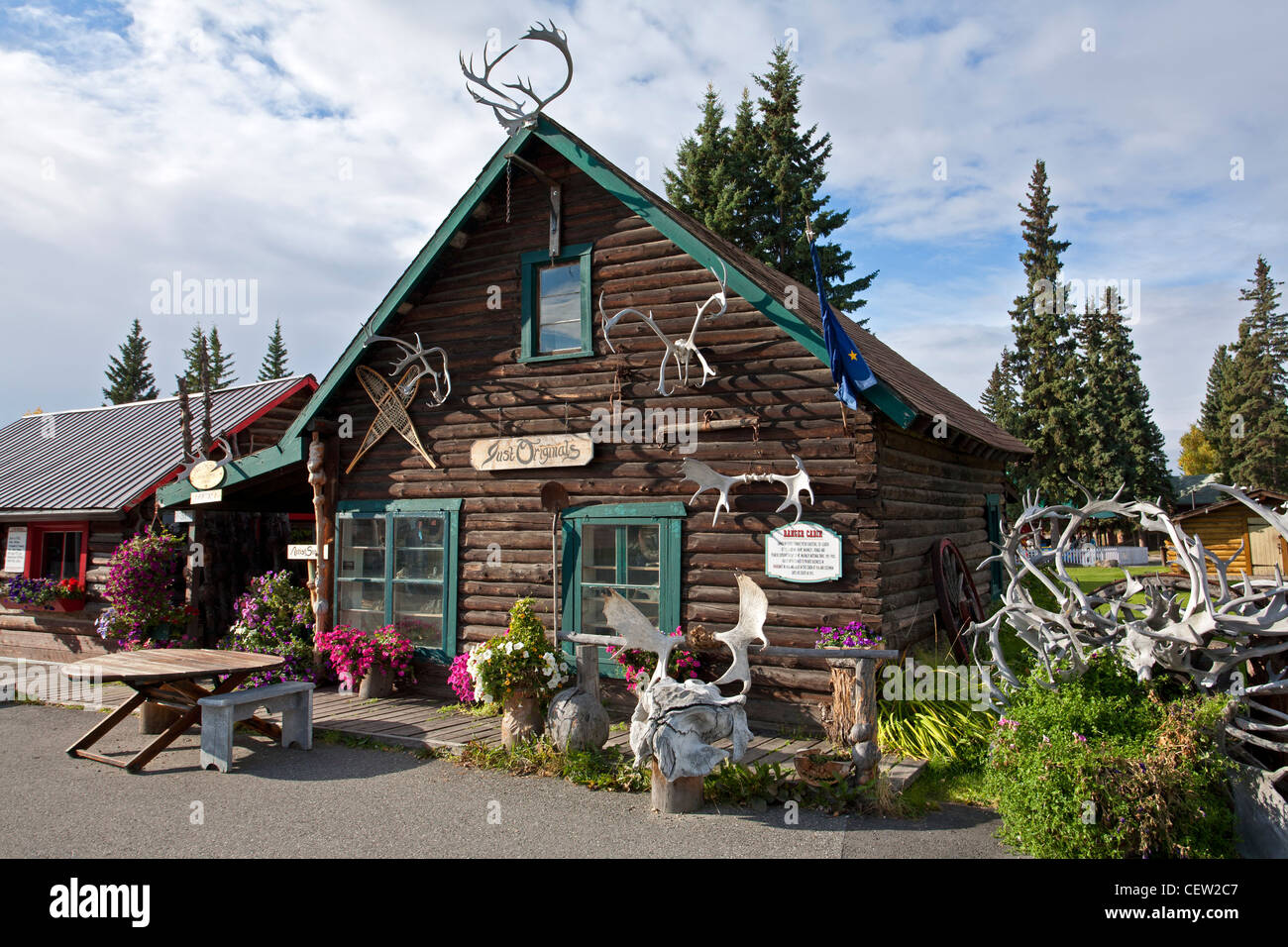 Ranger cabin. Pioneer Park. Fairbanks. Alaska. USA Stock Photo