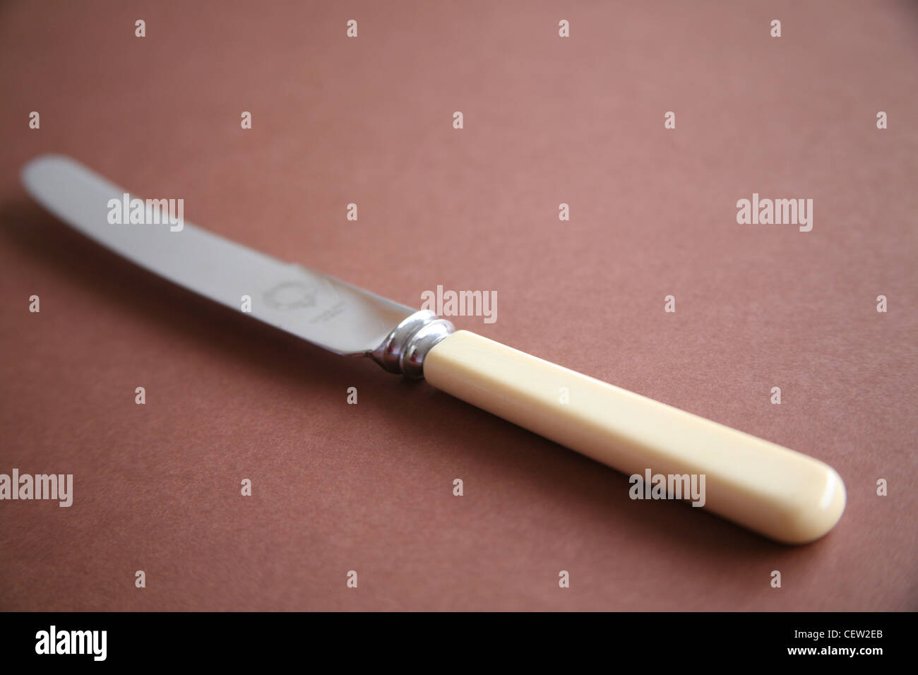 Antique knife with bone handle Stock Photo