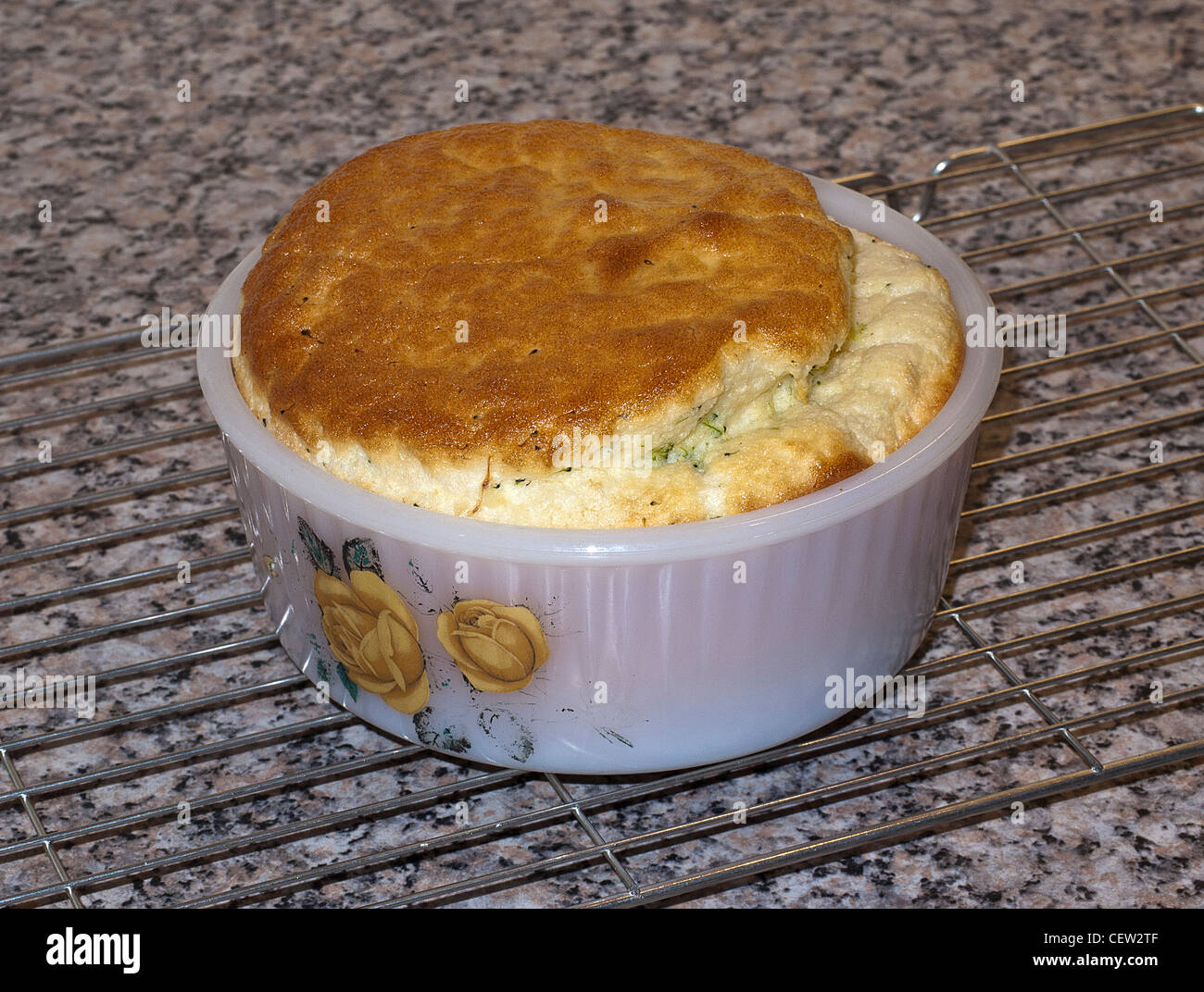 Soufflé in a Dish ready to serve Stock Photo Alamy