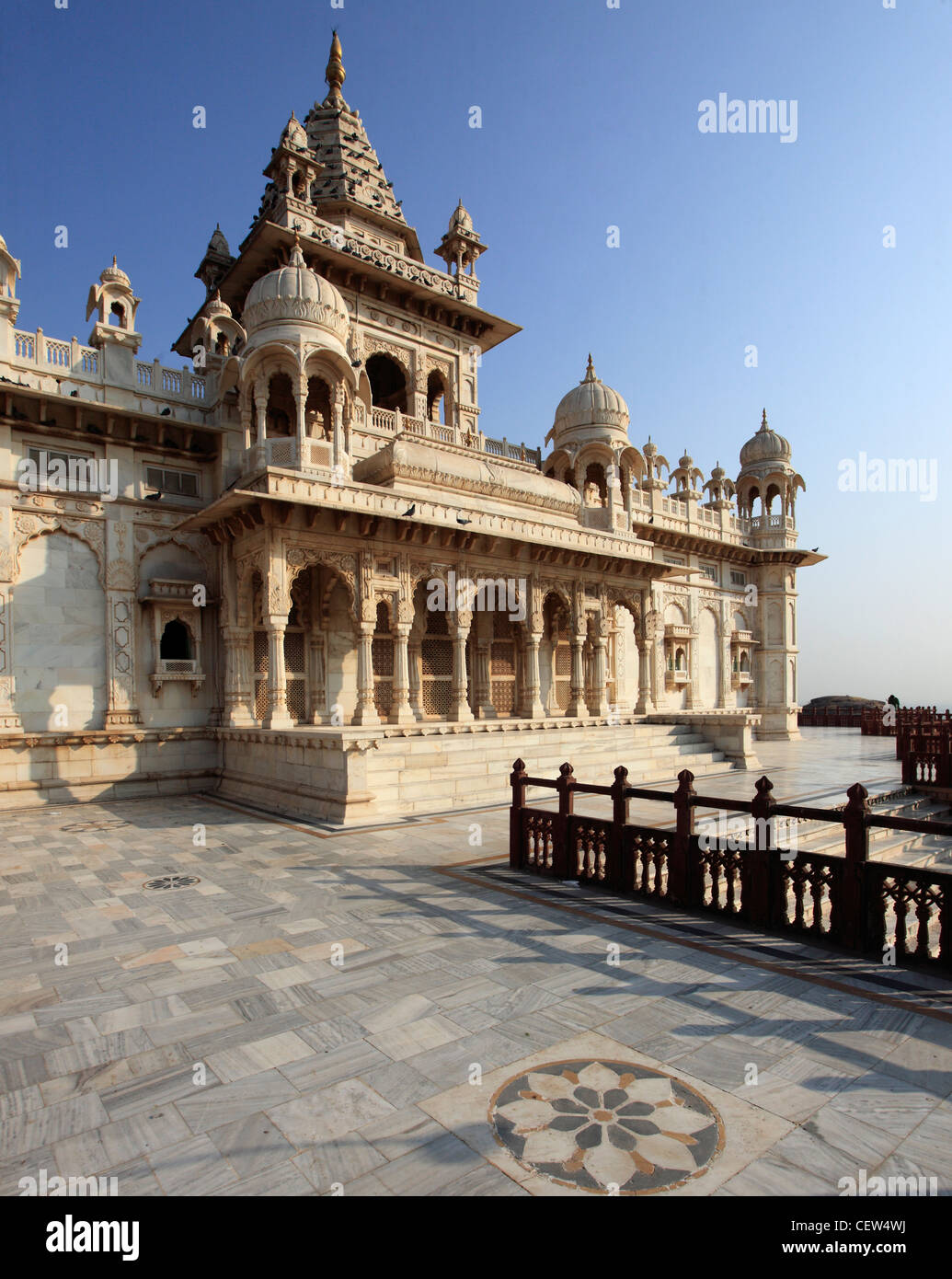 India, Rajasthan, Jodhpur, Jaswant Thada, Maharaja Jaswant Singh II Memorial, Stock Photo