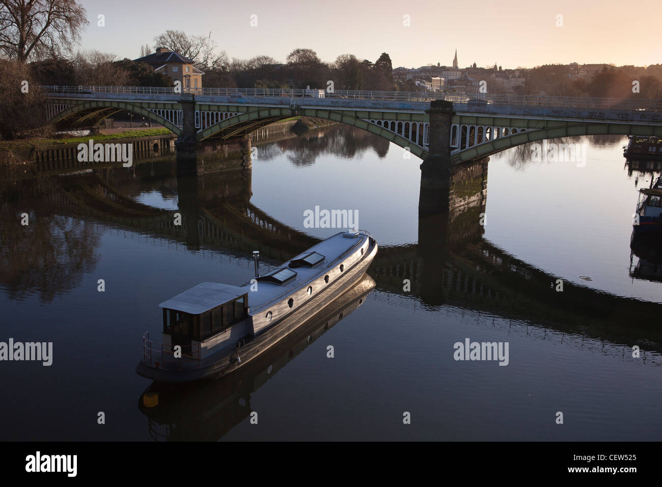 Twickenham Bridge on the river Thames at Richmond Upon Thames,England Stock Photo