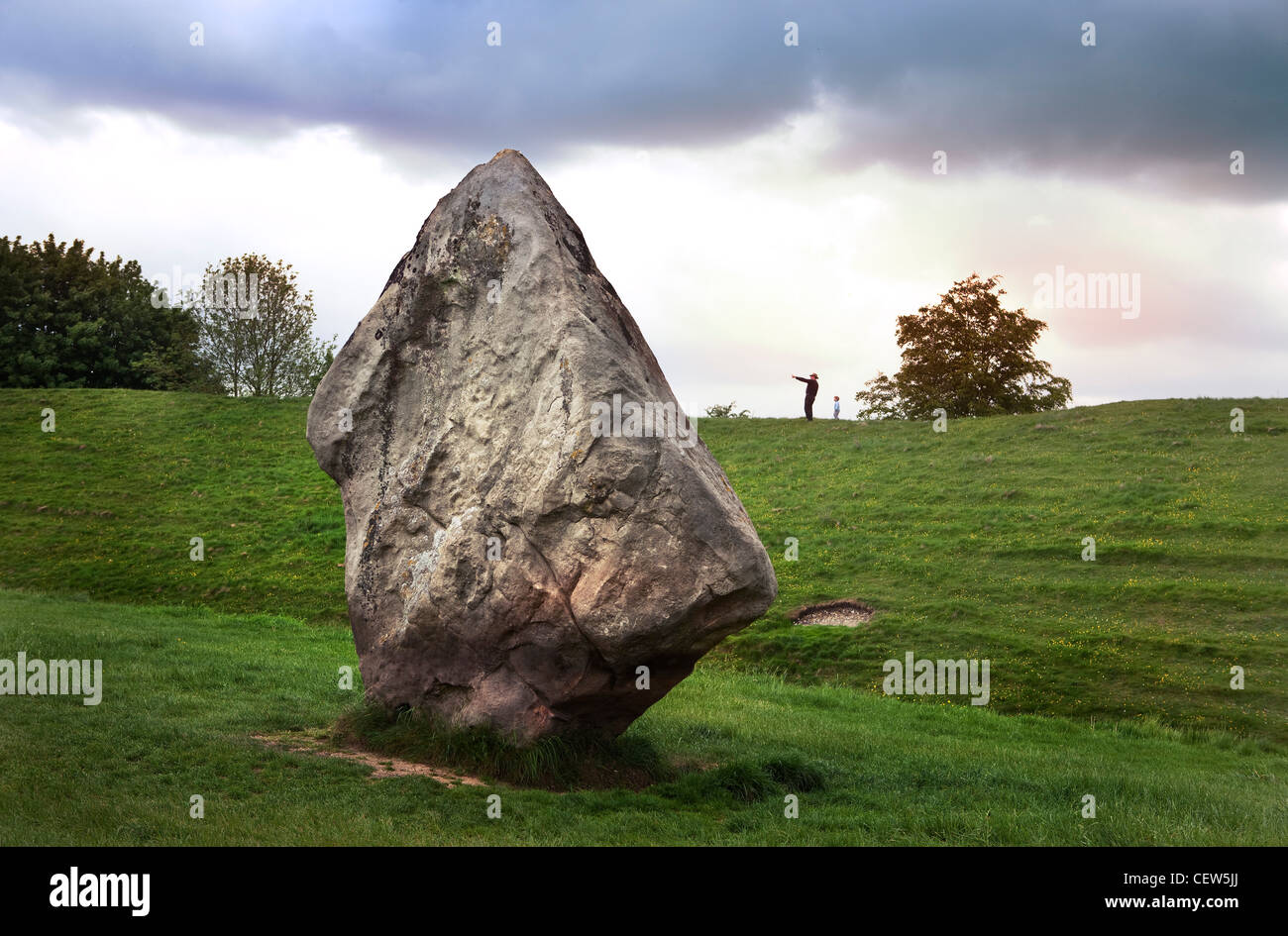 Standing stones, Avebury The Avebury ring is the oldest stone ring that is known to be in existence anywhere in the world Stock Photo