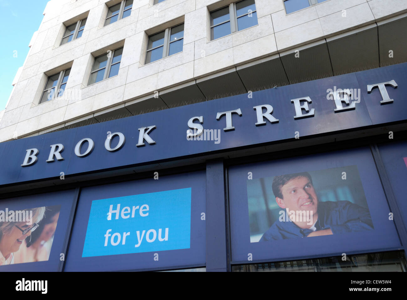Brook Street recruitment agency, London, England Stock Photo - Alamy