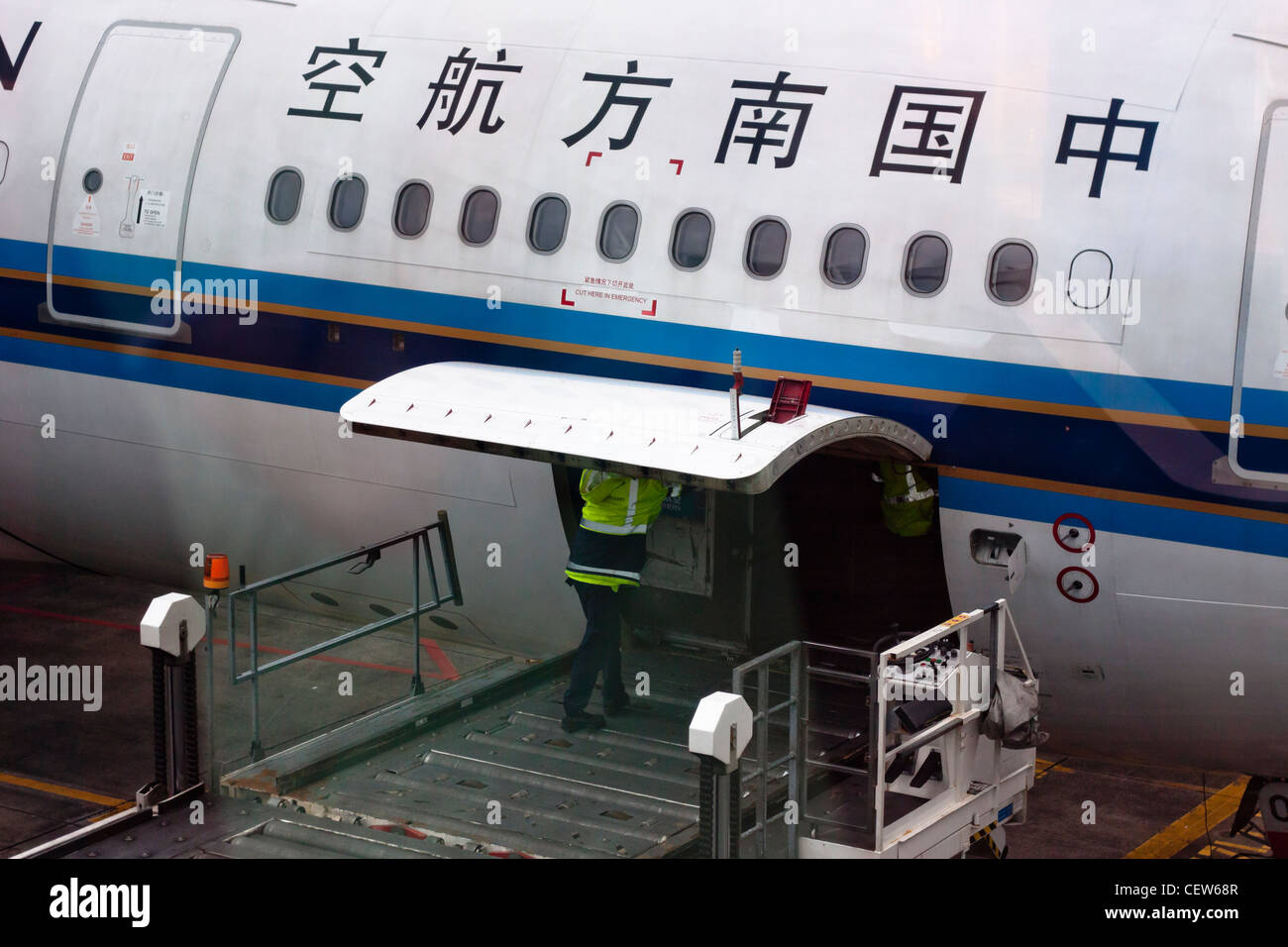 Detail of China Southern Airlines Airbus A330-243 in Auckland International Airport, New Zealand. Stock Photo