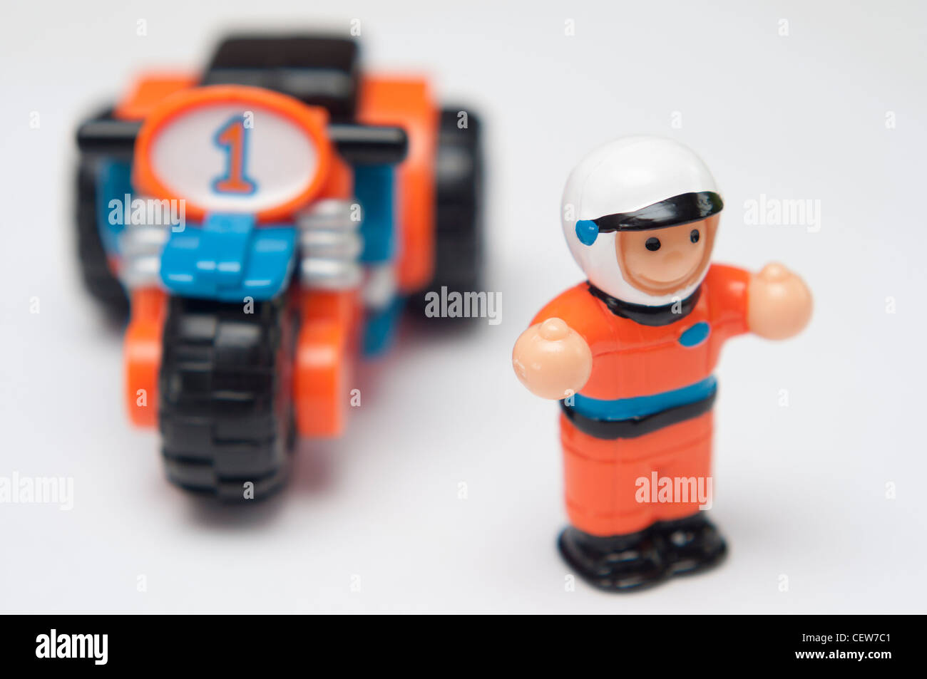 Toy motorbike rider Stock Photo Alamy