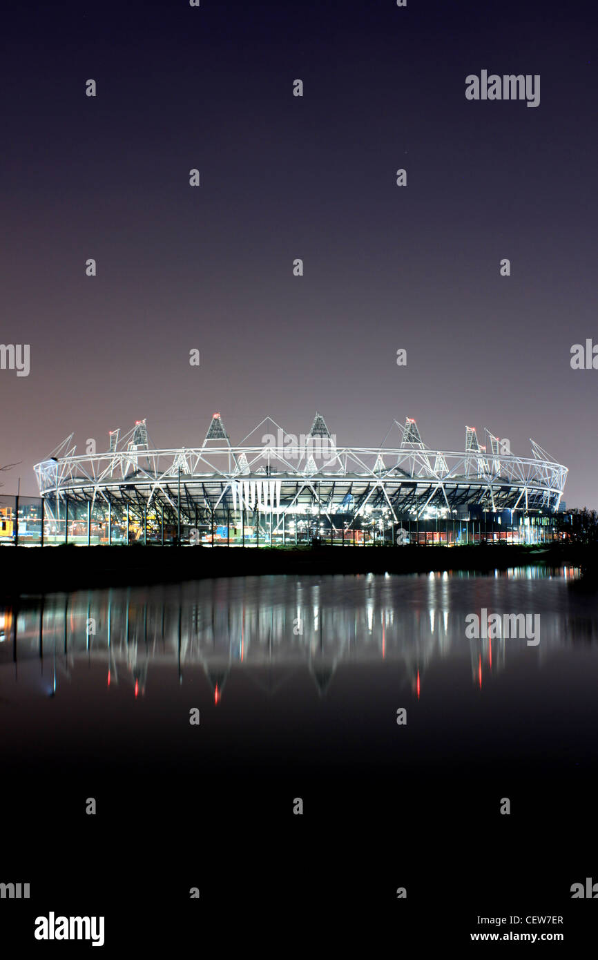 London 2012 Olympic Stadium at Dusk, Hackney, London, UK Stock Photo