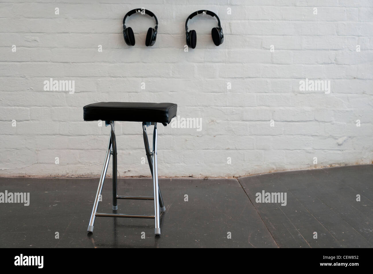 Art gallery installation exhibition space. Stock Photo