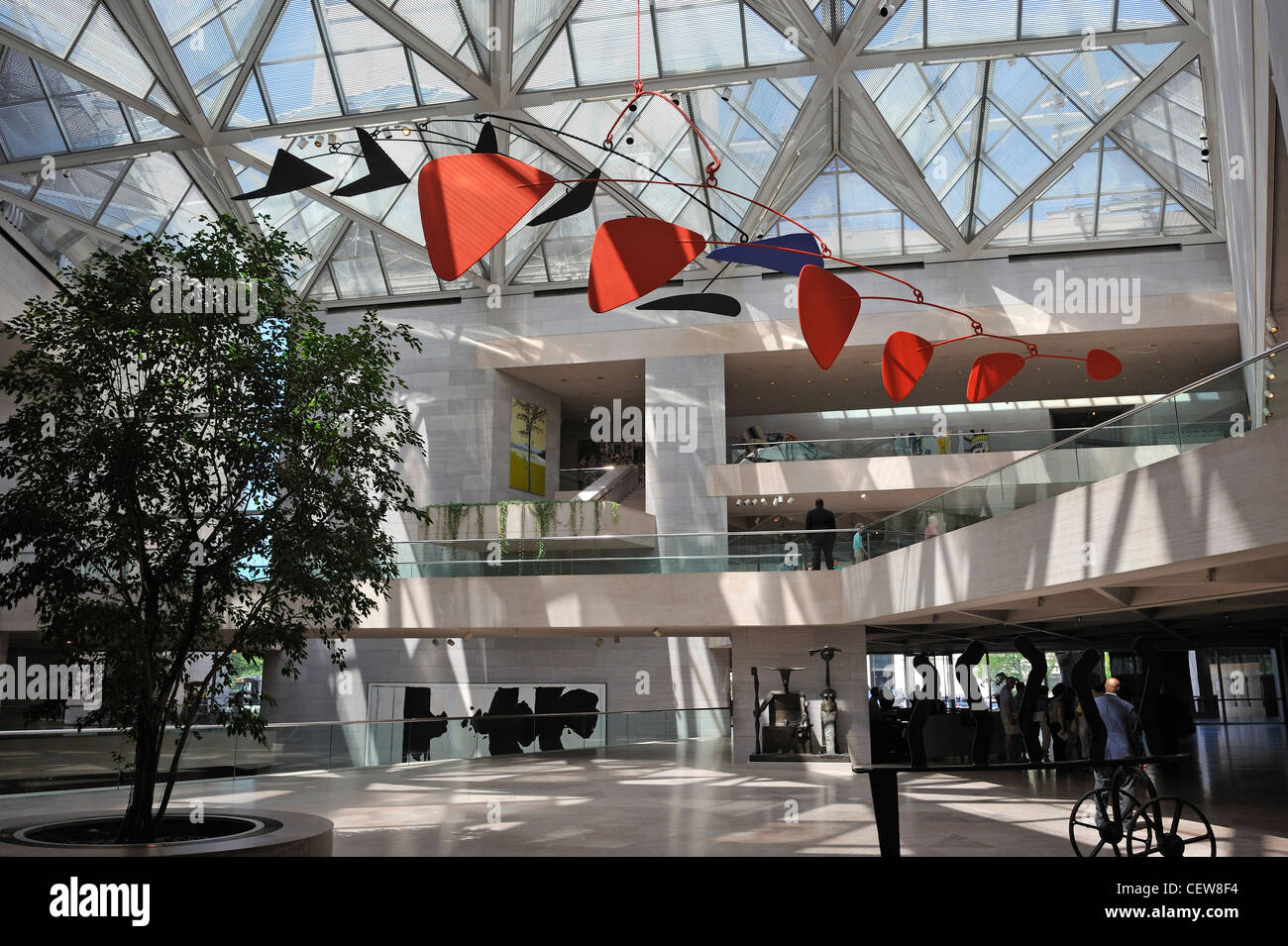 East Wing lobby with Calder mobile National Gallery of Art Washington