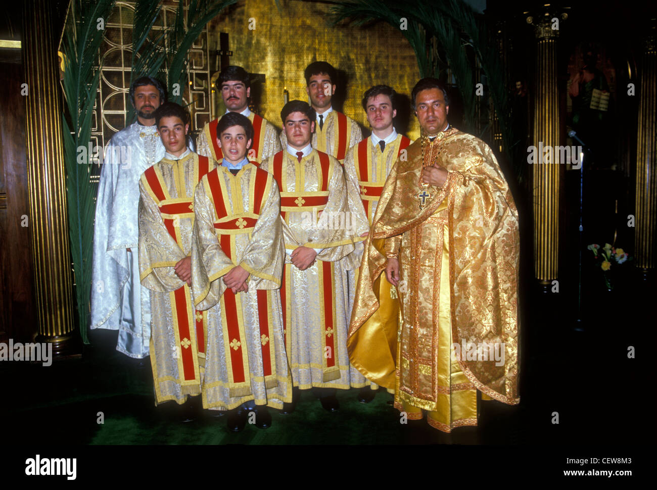 altar boys, Greek Orthodox priest, Palm Sunday, Holy Week, Annunciation