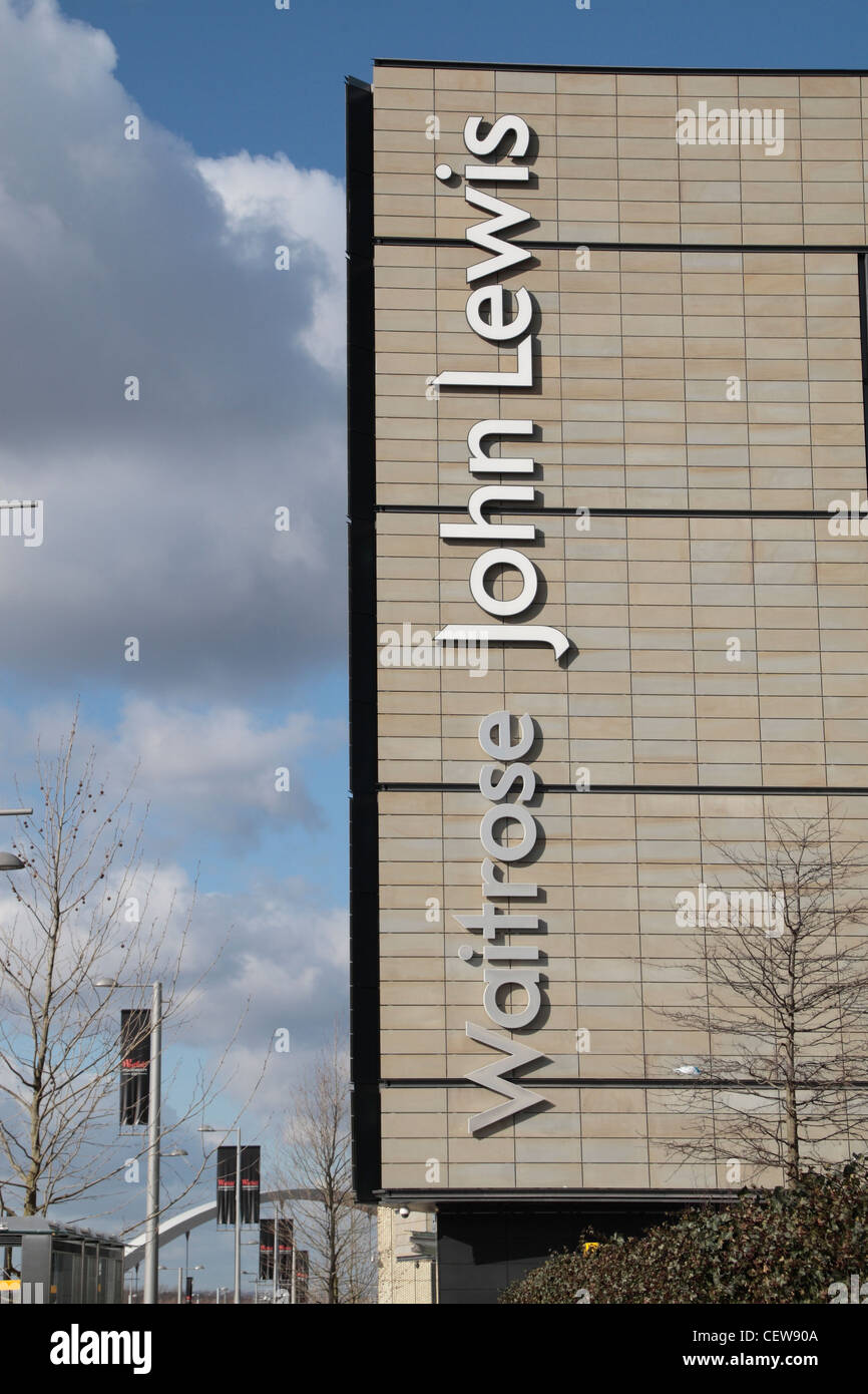 The Waitrose John Lewis logo outside the branch in Westfield Stratford