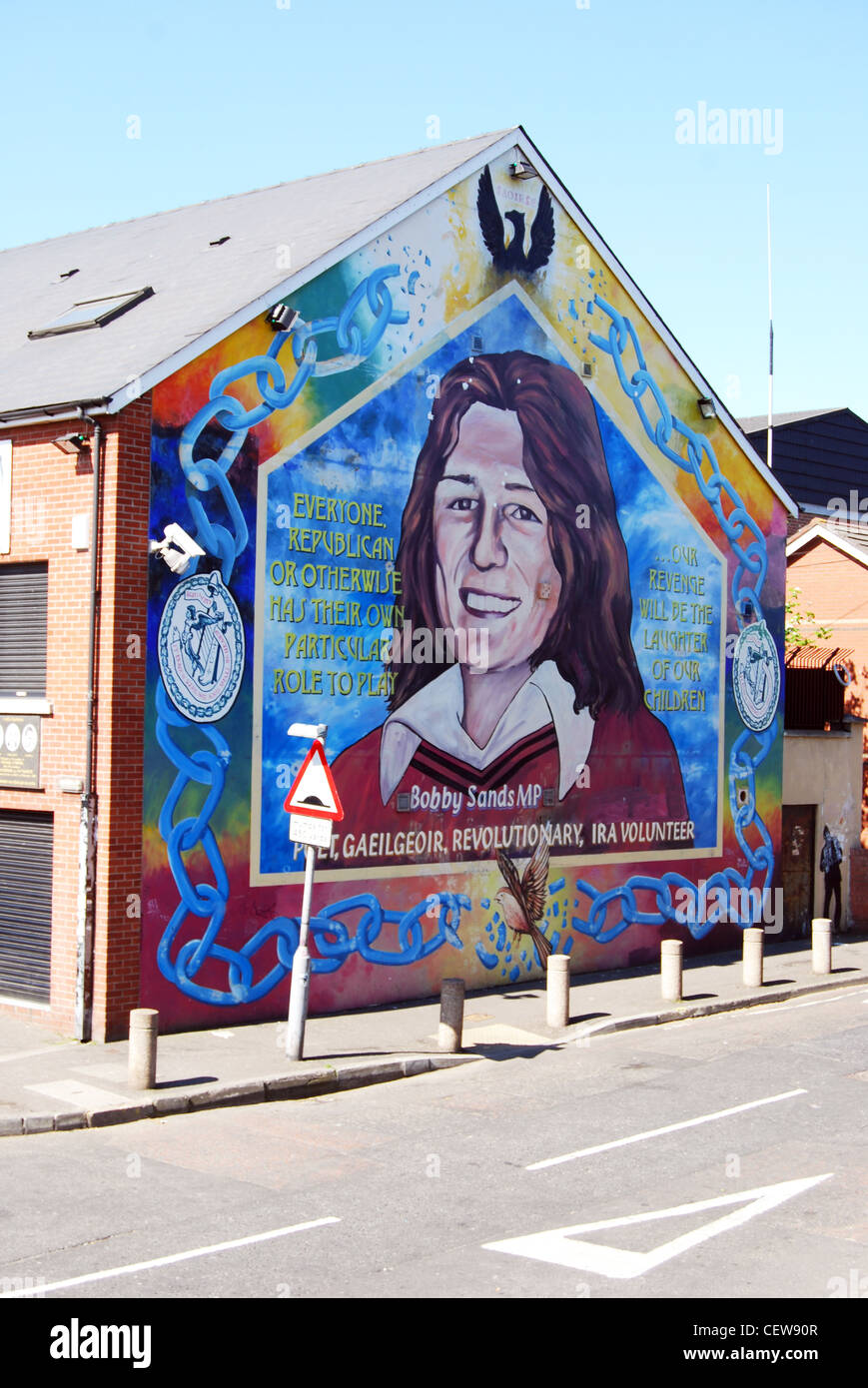 Bobby Sands mural belfast number 3050 Stock Photo