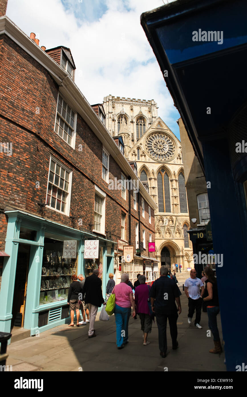 York Minster from the Shambles, York, England Stock Photo Alamy
