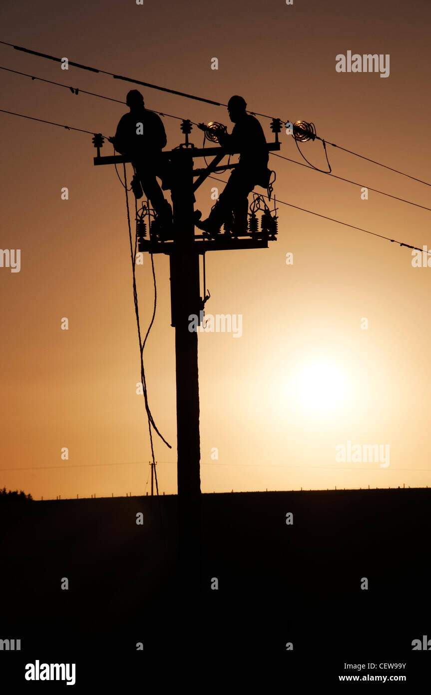 Power line repair hires stock photography and images Alamy