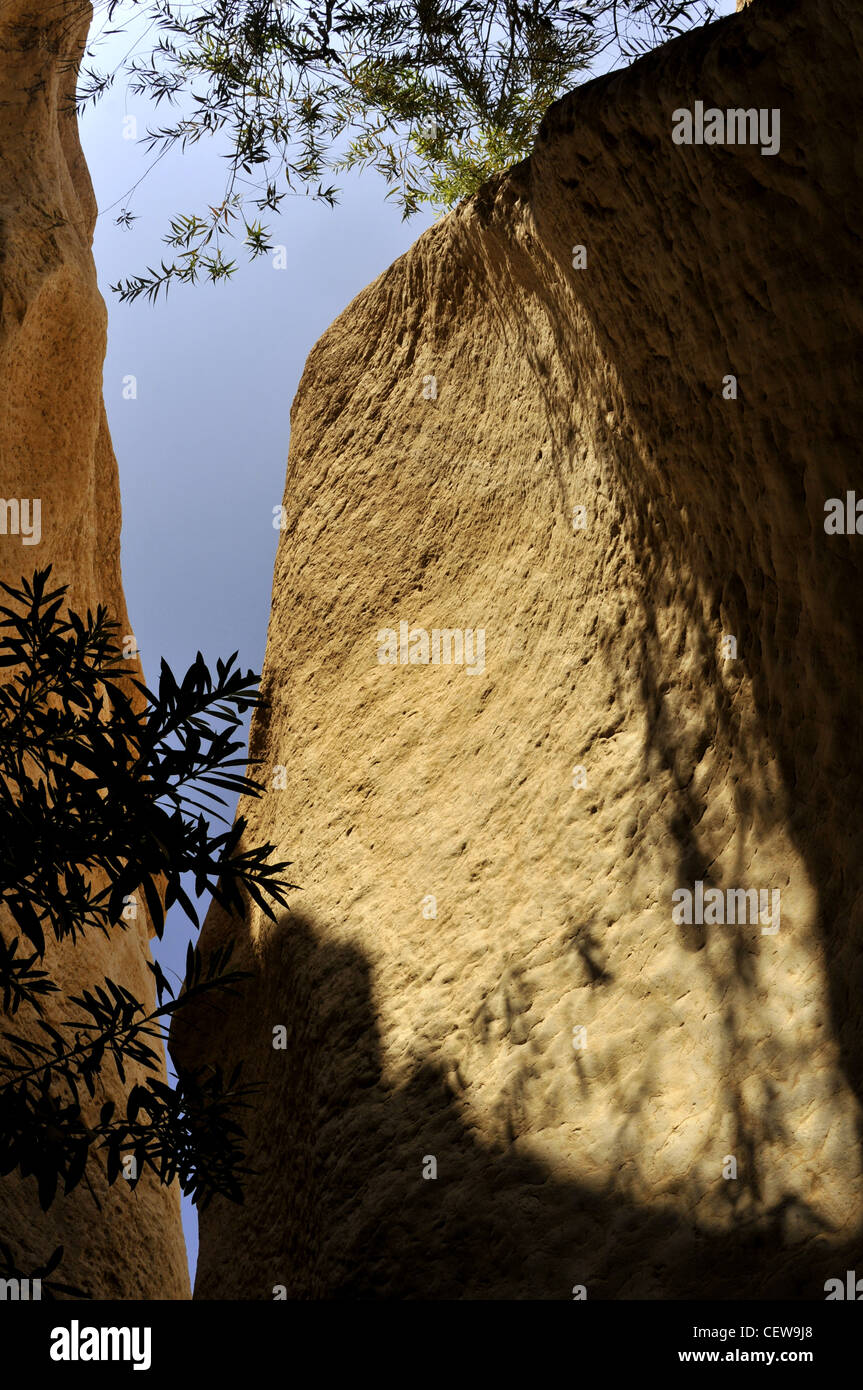 Large limestone rock in the desert Stock Photo - Alamy