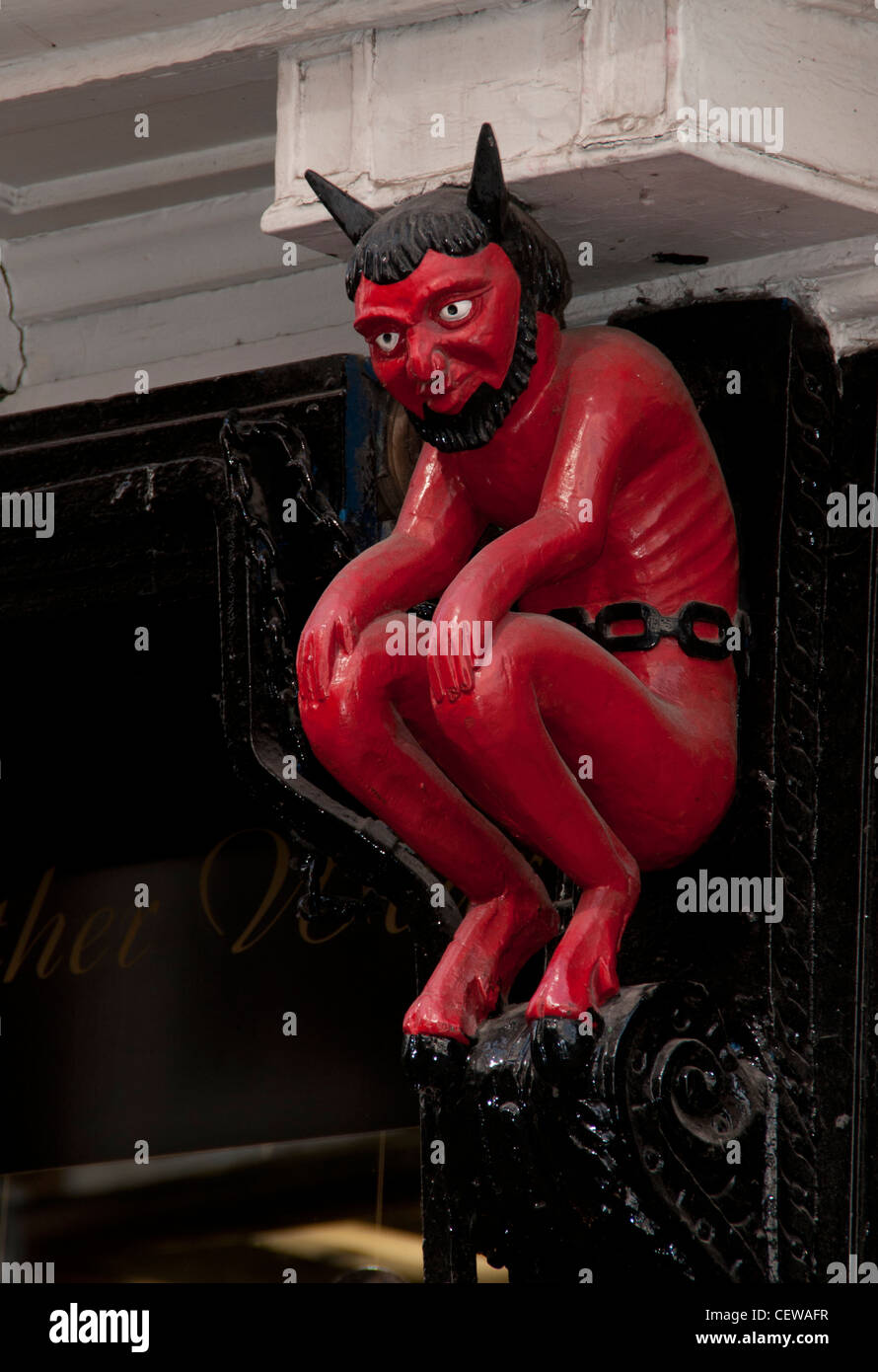 The Stonegate Devil, York City centre. Stock Photo