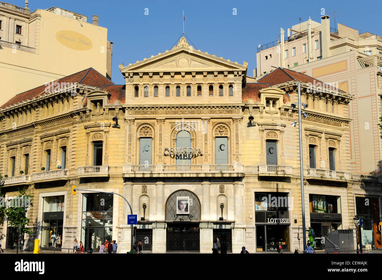 Comedia Theater Barcelona Spain Europe Catalonia Stock Photo - Alamy