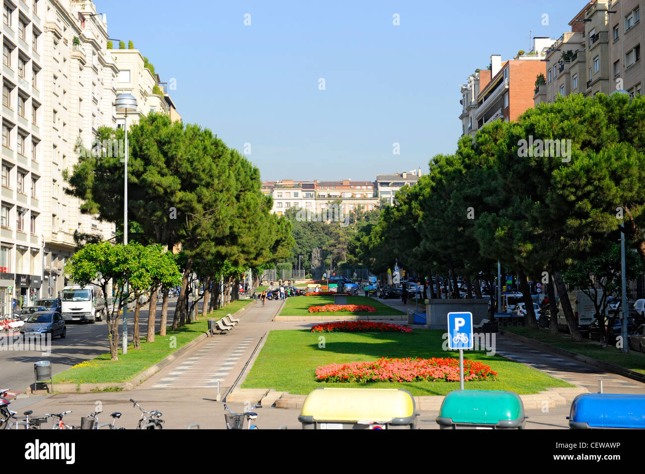 Streets Barcelona Spain Europe Catalonia Stock Photo