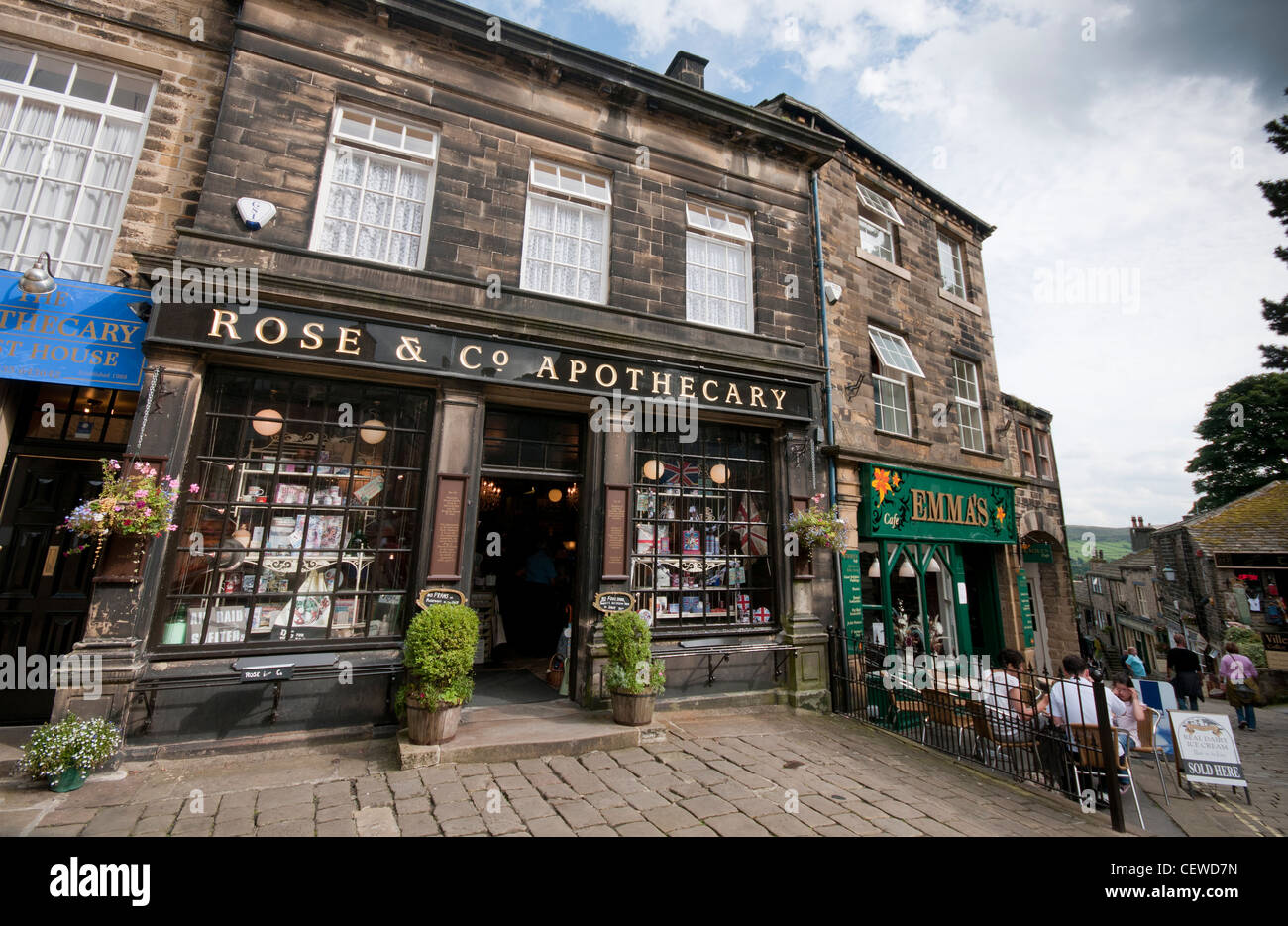 Rose and Co, Apothecary shop, Haworth High Street, West Yorkshire Stock